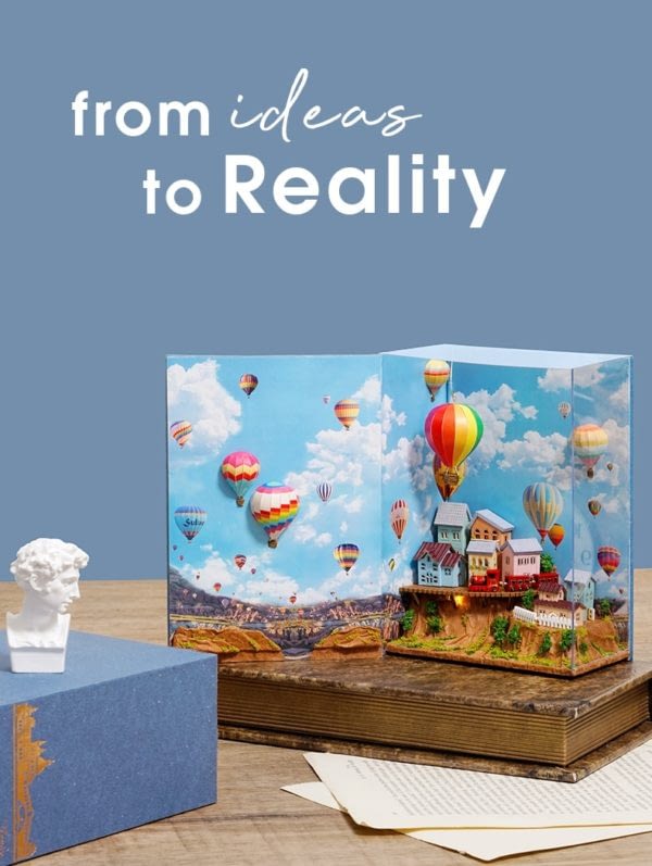 H8fb591175357422a887f718f7e06fde0j 600x797Hot Air Baloon Mini Book DIY Dollhouse