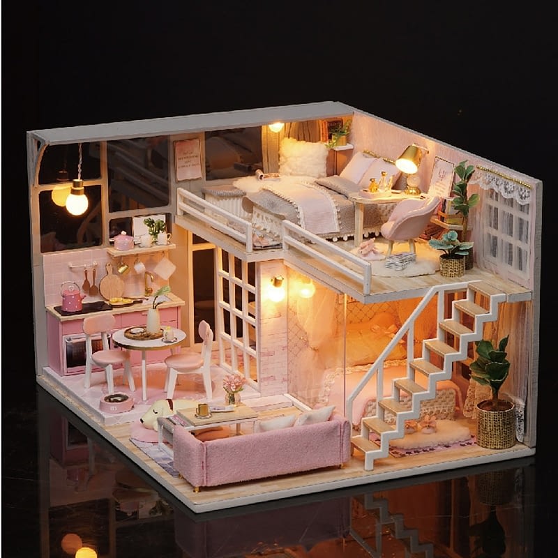 The Girlish Dream DIY Miniature Dollhouse Kit275c8f9069b1479f9b96d5c63809d0d69