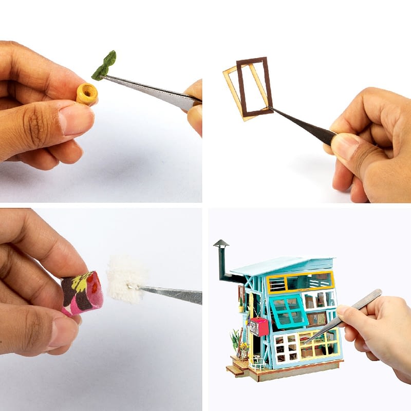 wooden hut robotime diy miniature dollhouse kit 7