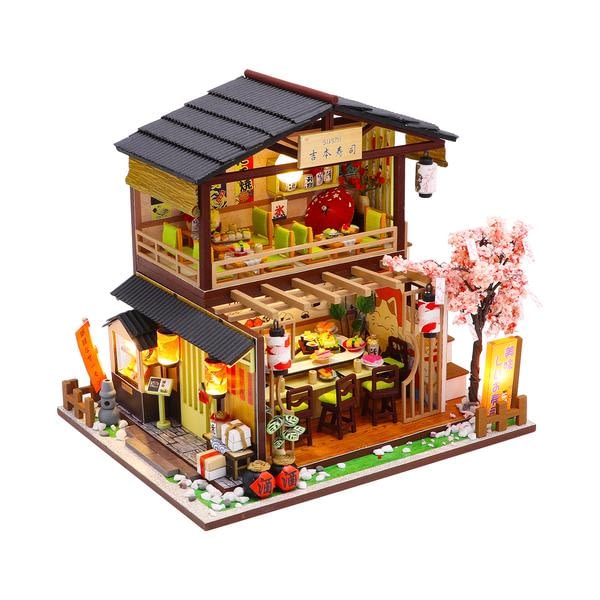 60b13f96a439907b53db9e04f252dd0cGibbon Sushi DIY Miniature Dollhouse Kit