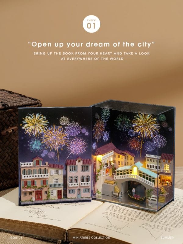 Hc3043f96cd224f059b4ee06b152b0afdW 600x797Journal of Venice Mini Book DIY Dollhouse