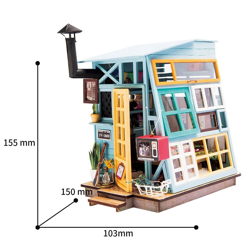 wooden hut robotime diy miniature dollhouse kit 9