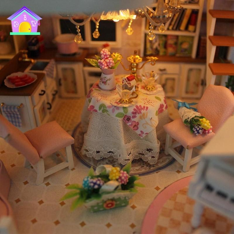Heaven Light DIY Sweet Wooden Miniature Dollhouse