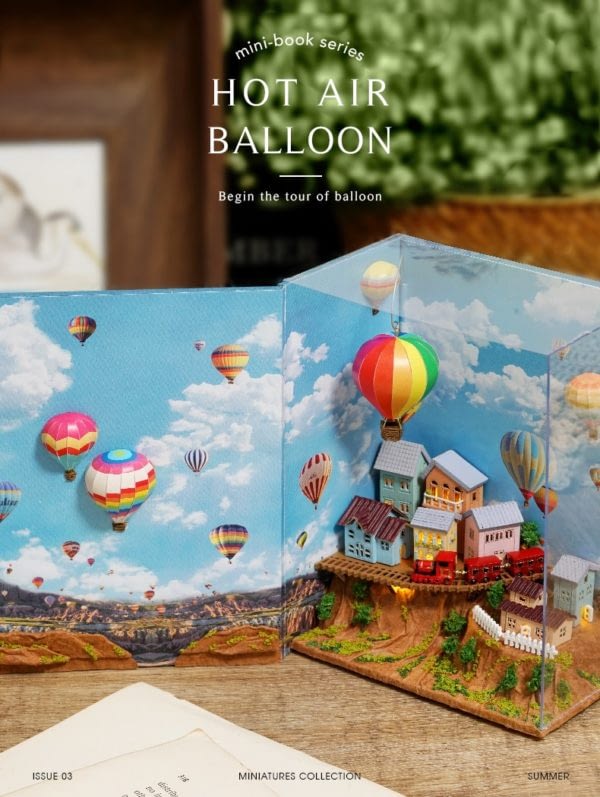 H2d07fe6644874c479417f00c7229dbe9e 600x797Hot Air Baloon Mini Book DIY Dollhouse