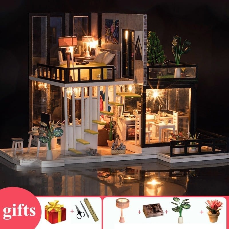 September Forest DIY Miniature House Kit Doll houseTB1fF23Xrj1gK0jSZFOq6A7GpXaA