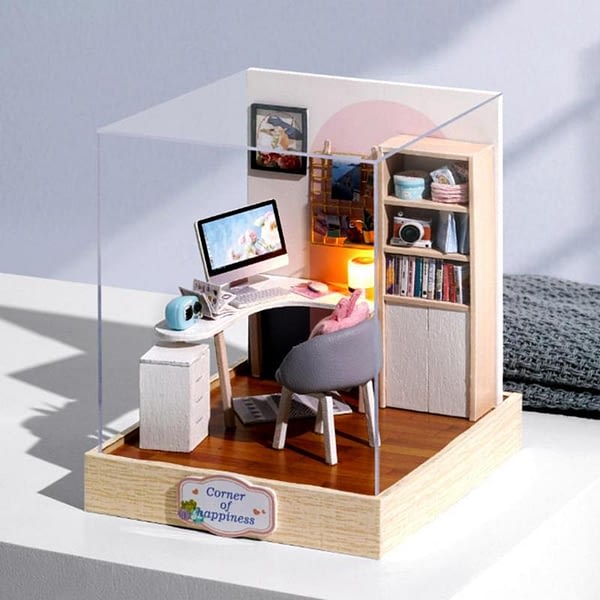 Mini Study Room Set DIY Miniature Room Kit