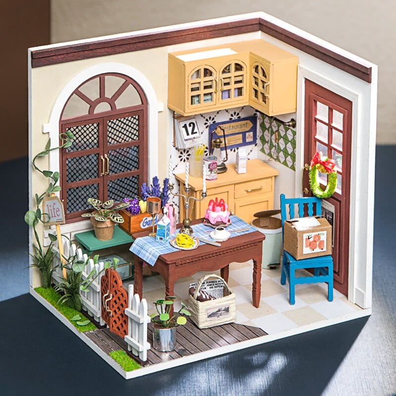 charlie s dining room robotime diy miniature dollhouse kit copy 3